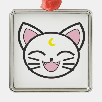 moon cat metal ornament