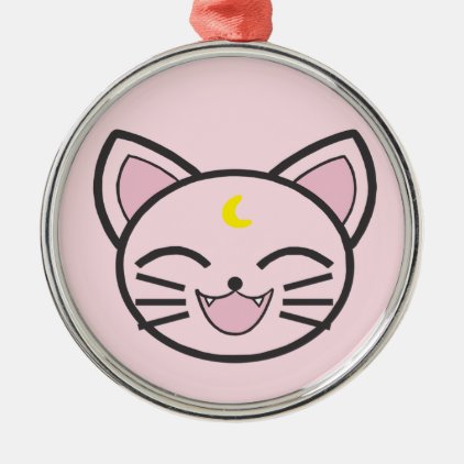 moon cat metal ornament