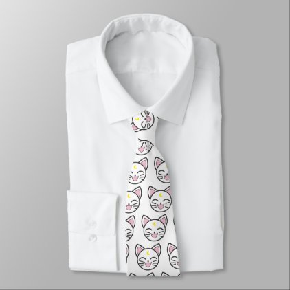 moon cat neck tie