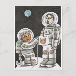 'Moon Cat' Postcard