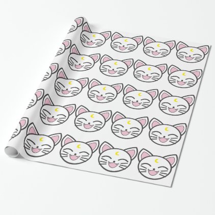 moon cat wrapping paper