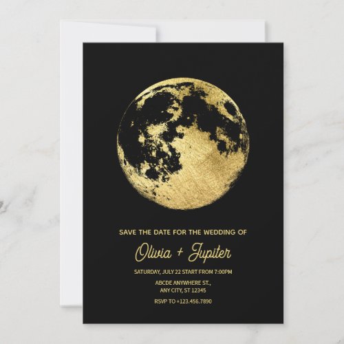Moon child aesthetic wedding save the date