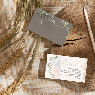 Moon Child Boho Hippie Baby Shower Book Request Enclosure Card