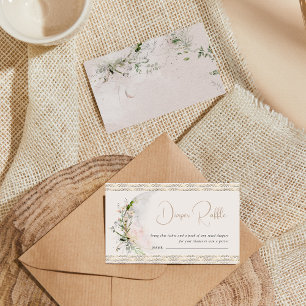 Moon Child Boho Hippie Baby Shower Diaper Raffle Enclosure Card