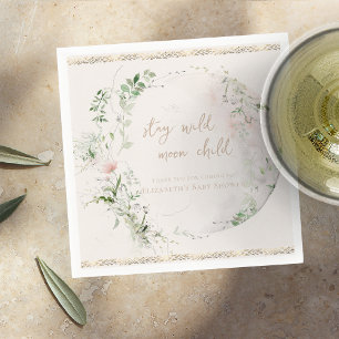 Moon Child Boho Hippie Baby Shower Napkins