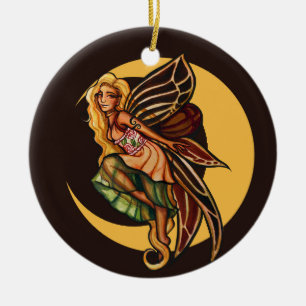 Moon Child Fairy Autumn Fairies MoonChild Ceramic Ornament