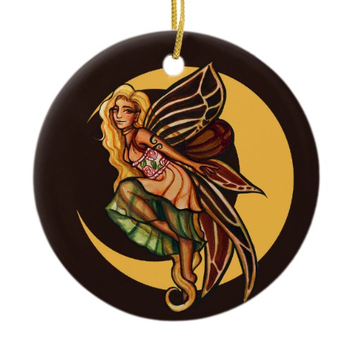 Moon Child Fairy Autumn Fairies MoonChild          Ceramic Ornament
