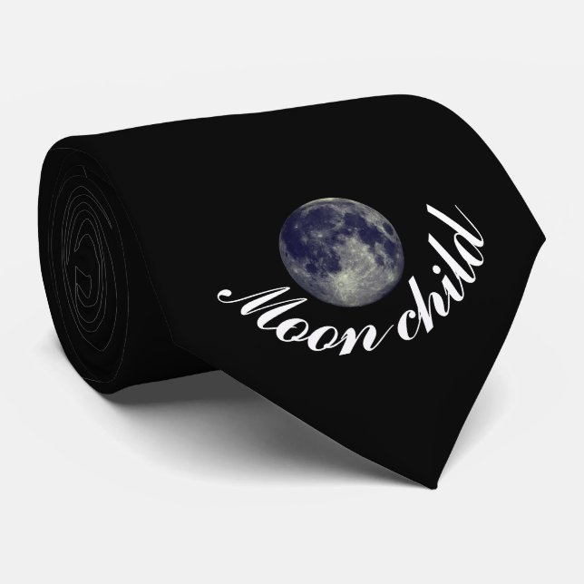 Moon Child, Full Moon Neck Tie (Rolled)