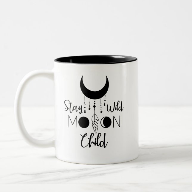Moon Child Mug - Spiritual Boho Gift for Her (Left)