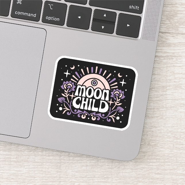 Moon child purple witch whimsigoth aesthetic sticker (Detail)