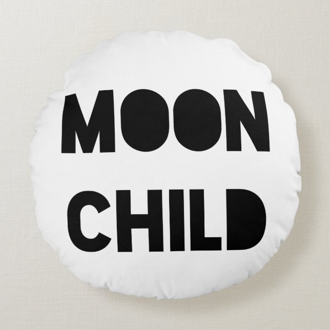 Moon child round pillow (Front)