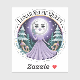 Moon Child Selfie Queen Celestial Sticker