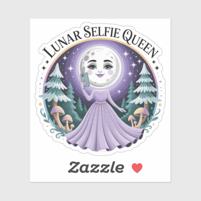 Moon Child Selfie Queen Celestial Sticker (Sheet)