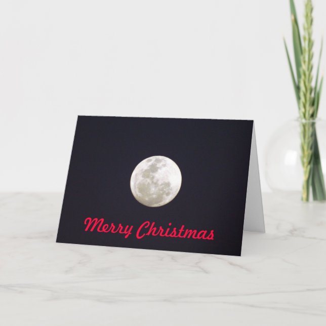 Moon Christmas Holiday Card (Front)