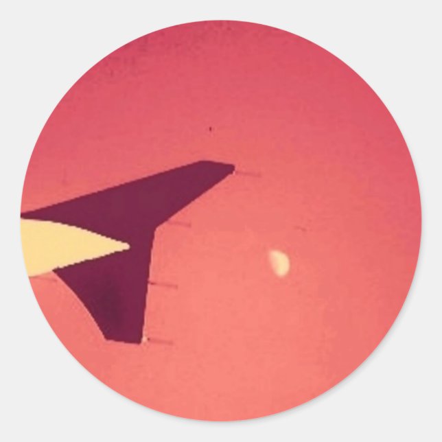 MOON CLASSIC ROUND STICKER (Front)
