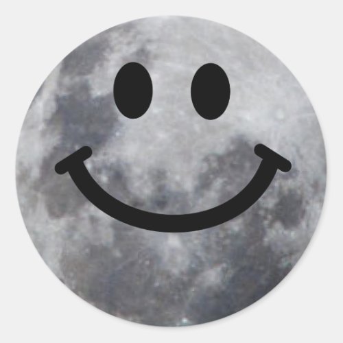 Moon Classic Round Sticker