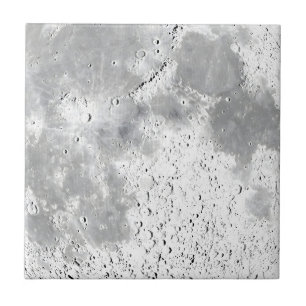 Moon Close-up Texture Ceramic Tile
