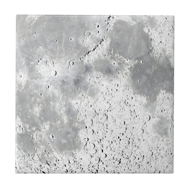 Moon Close-up Texture Ceramic Tile (Front)