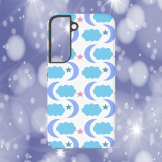 Moon Cloud Stars Blue Purple Pink Samsung Galaxy S22 Case
