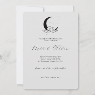 Moon Cloud Wedding Invitation