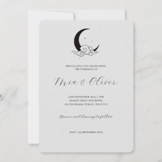 Moon Cloud Wedding Invitation