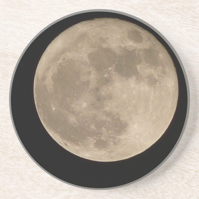 Moon Coasters Astrology Full Moon Gifts & Decor (Front)