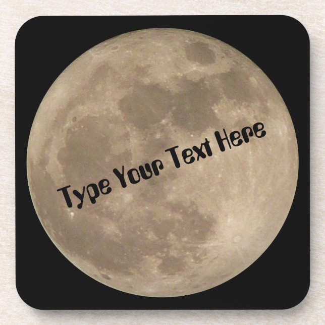 Moon Coasters Customize Full Moon Drink Coasters (Front)