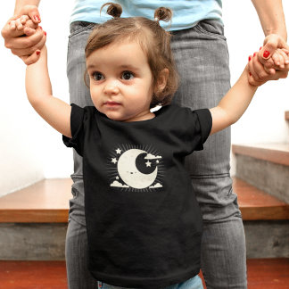 Moon Collage Baby Cartoon T-Shirt