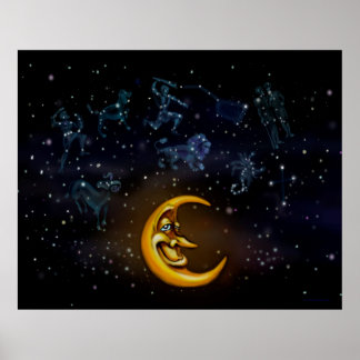 Moon Constellations Poster