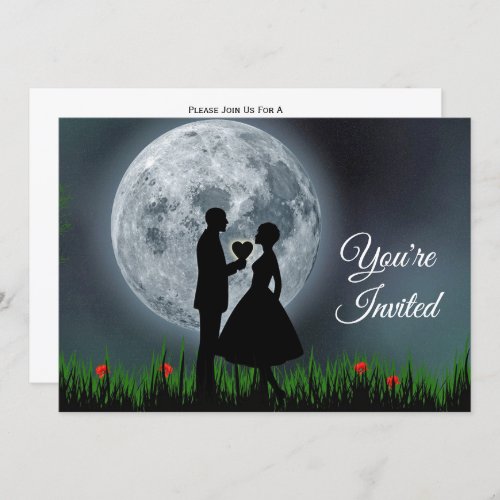 Moon Couple Bridal Shower Invitation