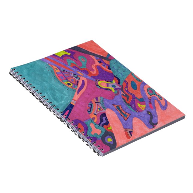 "Moon Crashers" Abstract Art Notebook (Right Side)