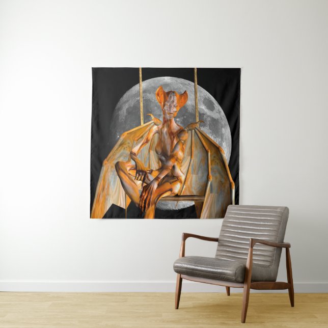 Moon Creature Tapestry (In Situ)