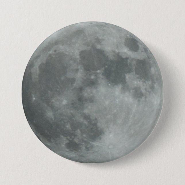 Moon Crisp Dark Sky Full Lunar Round Button (Front)