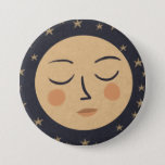 Moon Cute Face Button at Zazzle
