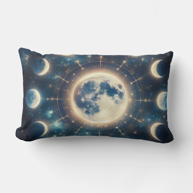 Moon Cycle Arrow Pillow (Front)