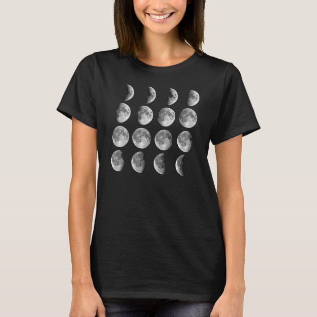 Moon Cycle Moon Phases T-Shirt Tumblr (Front)