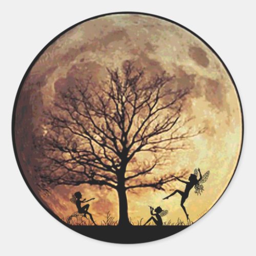 Moon Dance Classic Round Sticker