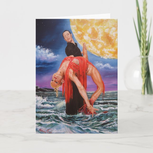 Moon Dance Greeting Card (Front)