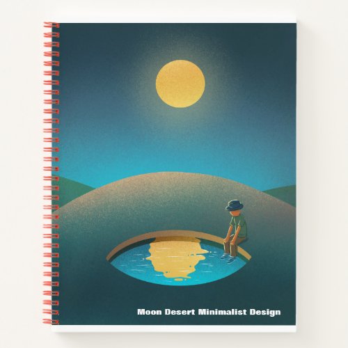 Moon Desert Minimalist Design Notebook