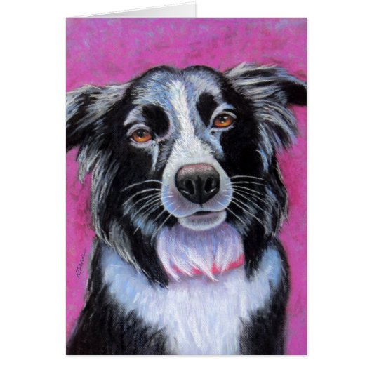 Moon Dog Border Collie Cards (Front)