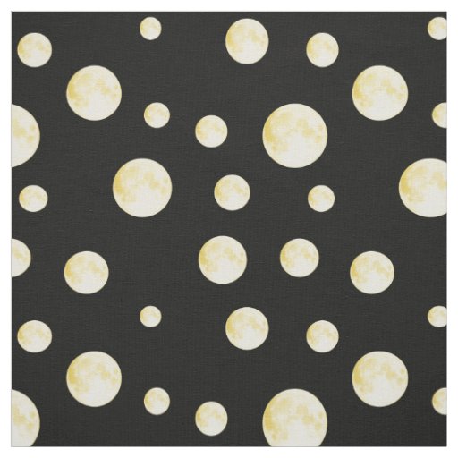 Moon dots, polka dots, dots of moons fabric