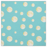 Moon dots, polka dots, spots, light blue fabric