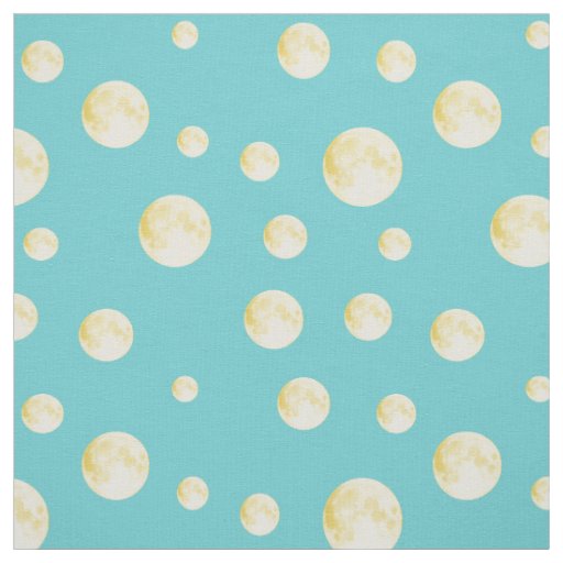 Moon dots, polka dots, spots, light blue fabric