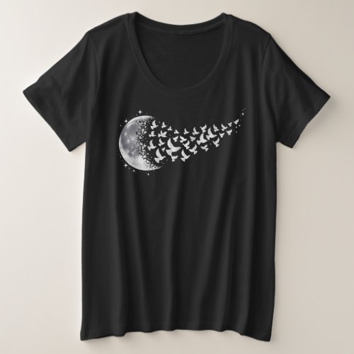 moon dove plus size T_Shirt