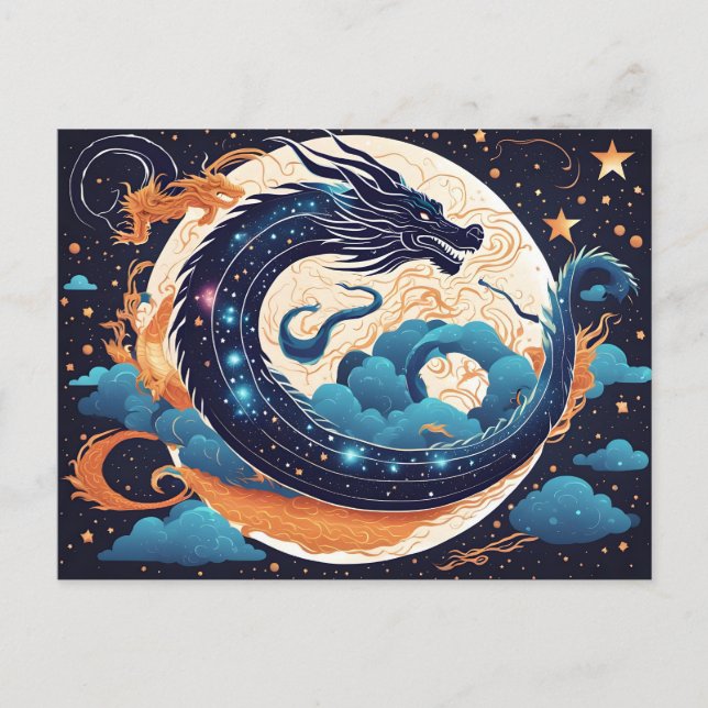 moon dragon postcard (Front)
