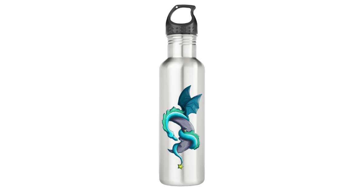 Custom Girl Flying on a Dragon 20oz Stainless Steel Water Bottle