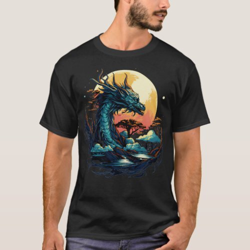 Moon Dragon T_Shirt