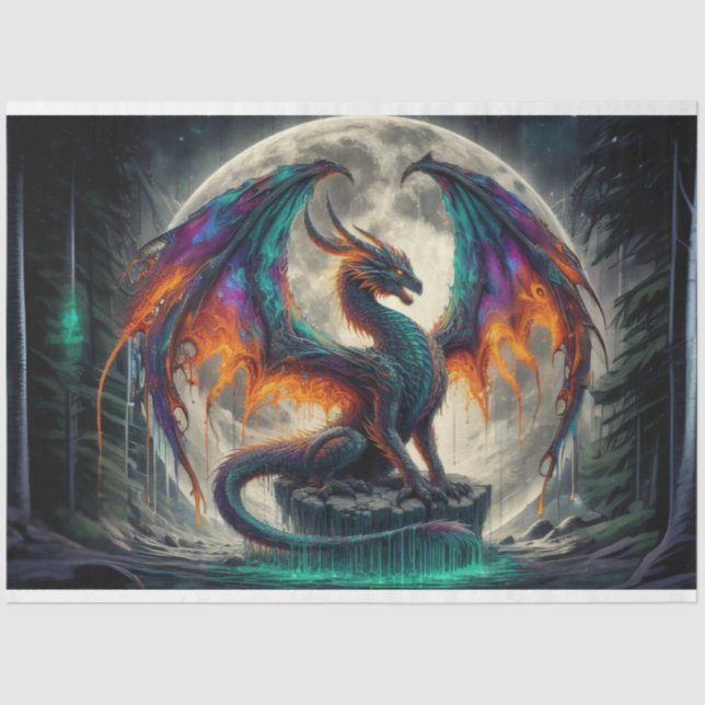 Moon Dragon Tissue Paper (Front)