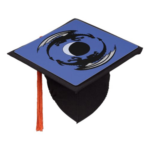 Moon Dragons Fantasy Design Graduation Cap Topper