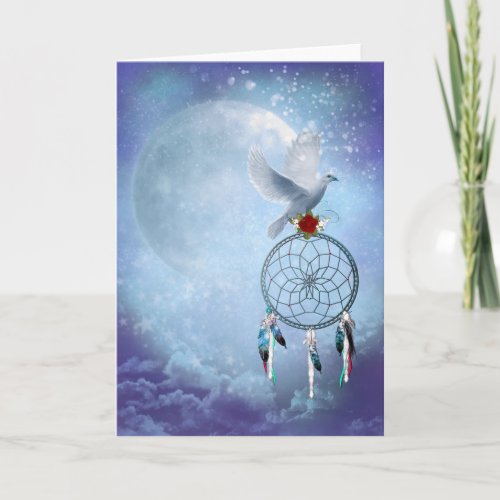 Moon Dreamcatcher Greeting Card